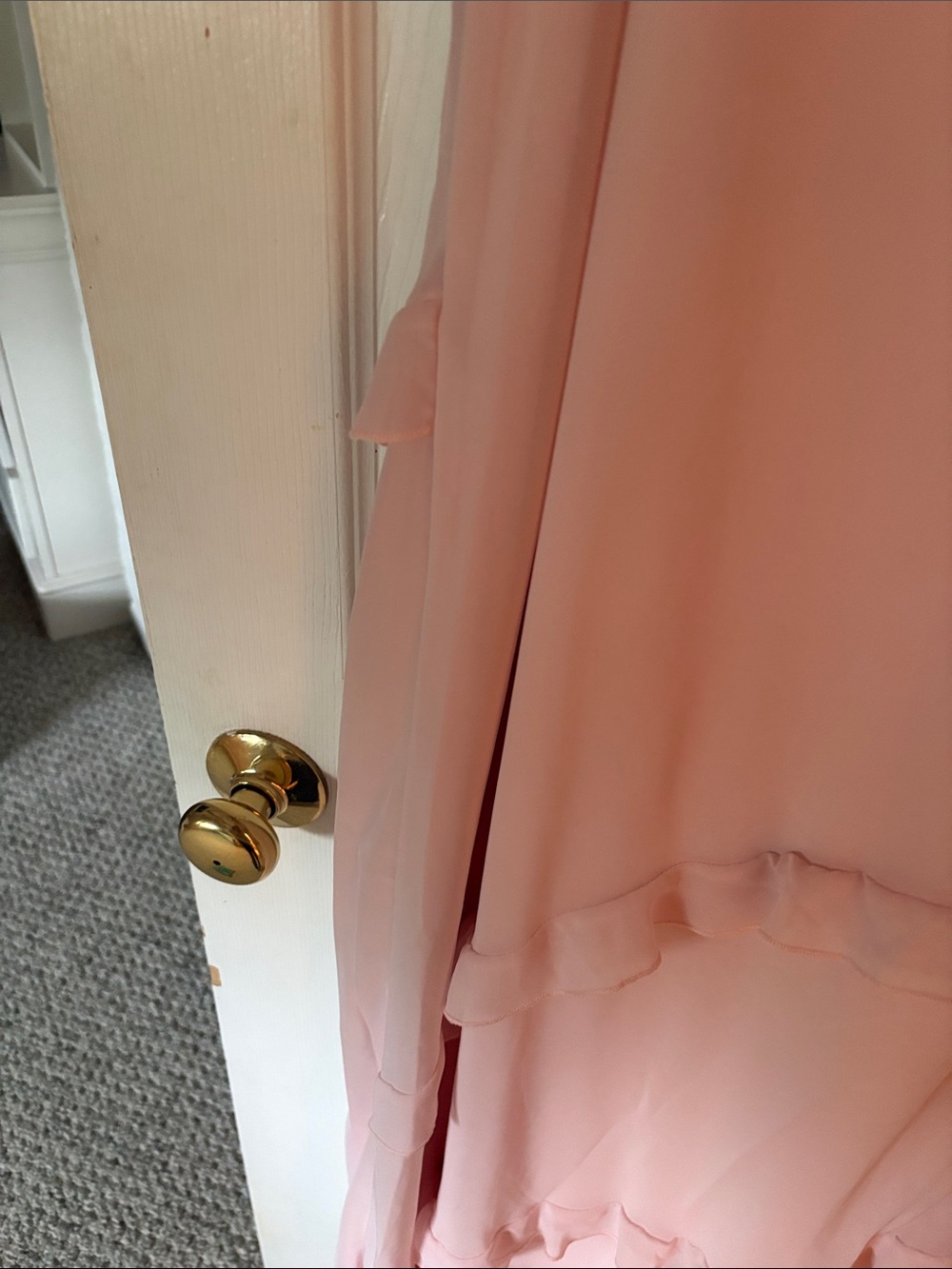 Pink Ruffle Cascade Slip Dress - Picture 3 of 4